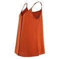 thumbnail image 7 of Wycnly Tank Tops for Women Casual Button Down Loose Fit Spaghetti Strap Tops Camisole Tank Summer Solid V-Neck Sleeveless Shirts Fashion Blouses Orange m, 7 of 7