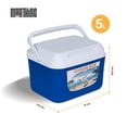 thumbnail image 2 of Hielera Portátil 5L Pequeña Profesional Conservador Camping Marthing Conservadora de Alta Resistencia para Alimentos y Bebidas ideal para Viajes, Playa, Camping, Picnic Azul y Blanco, 2 of 9