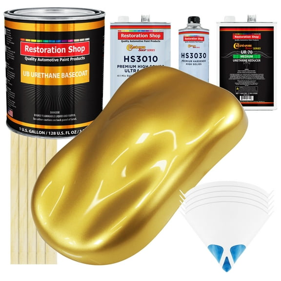 Anniversary Gold Metallic Premium Gallon Kit URETHANE BASECOAT Auto Paint Kit