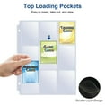 thumbnail image 3 of JUNWELL 25 Pack 9 Pocket Pokemon Cards Page Protector  Trading Card Sleeves Pages for 3 Ring Binder  Standard Size Card Sheets Fit for Sports Cards  Coupon  Business Cards  Baseball Cards, 3 of 7