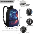thumbnail image 5 of Jeiento Wolf School Backpack for Boys Elementary Bookbag Back Pack Purse Blue Kids Middle High School Bags Rucksack for Kindergarten Students Daypack Back To School Supplies Cool Flame, 5 of 6