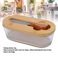 thumbnail image 6 of YAHHU Glass Butter Dish with Lid Original Wood Airtight Seal for Freshness 300ML Rectangular Butter Keeper Container (6.69 x 3.23 in), 6 of 9