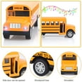 thumbnail image 5 of BESTSKY School Bus Toy for Toddlers - Large Size 8.5 Inch Play Vehicles Pull Back Car Yellow School Bus Toys Gift for Kids with Lights Sounds and Openable Doors, 5 of 7