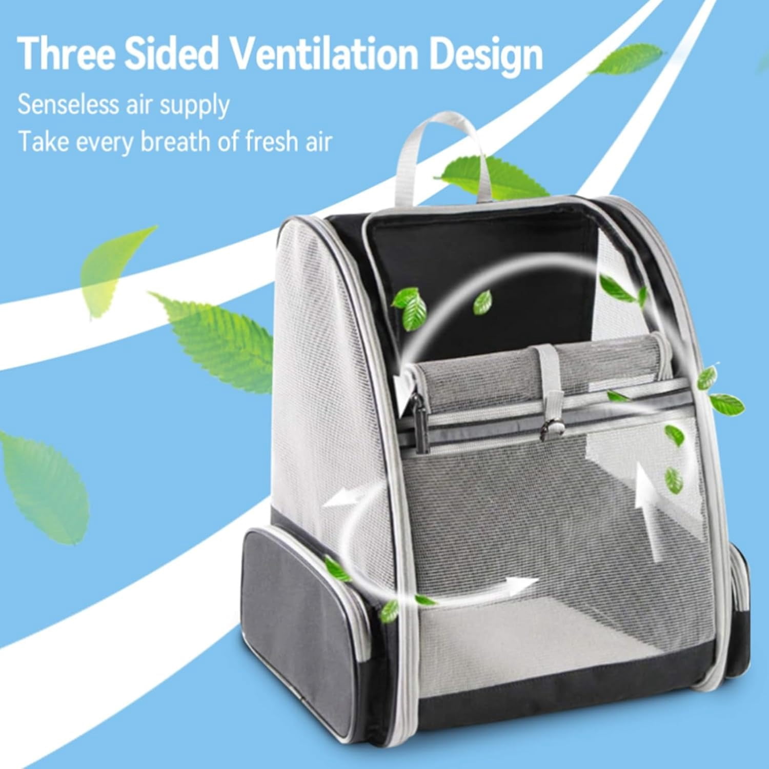 Expandable Pet Carrier Backpack for Cats & Small Dogs – Airline Approved, Breathable Mesh Design, Foldable Travel Bag for Hiking, Camping & Daily Use