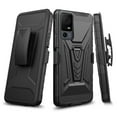 thumbnail image 3 of For Lively Jitterbug Smart4 / TCL 40 XL / TCL 40 T Case with Kickstand Belt Clip Holster Case w/Tempered Glass Screen Protector Phone Case Cover for Jitterbug Smart 4 - Black, 3 of 5