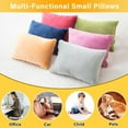 thumbnail image 6 of 2-Pack Green Microfiber Mini Pillows,Machine Washable Travel Pillows,Soft Memory Foam Travel Size 11X7 Inches,Machine Washable for Neck,Knee,Lumbar Support,Ideal for Napping,Pet Comfort,Blue, 6 of 8