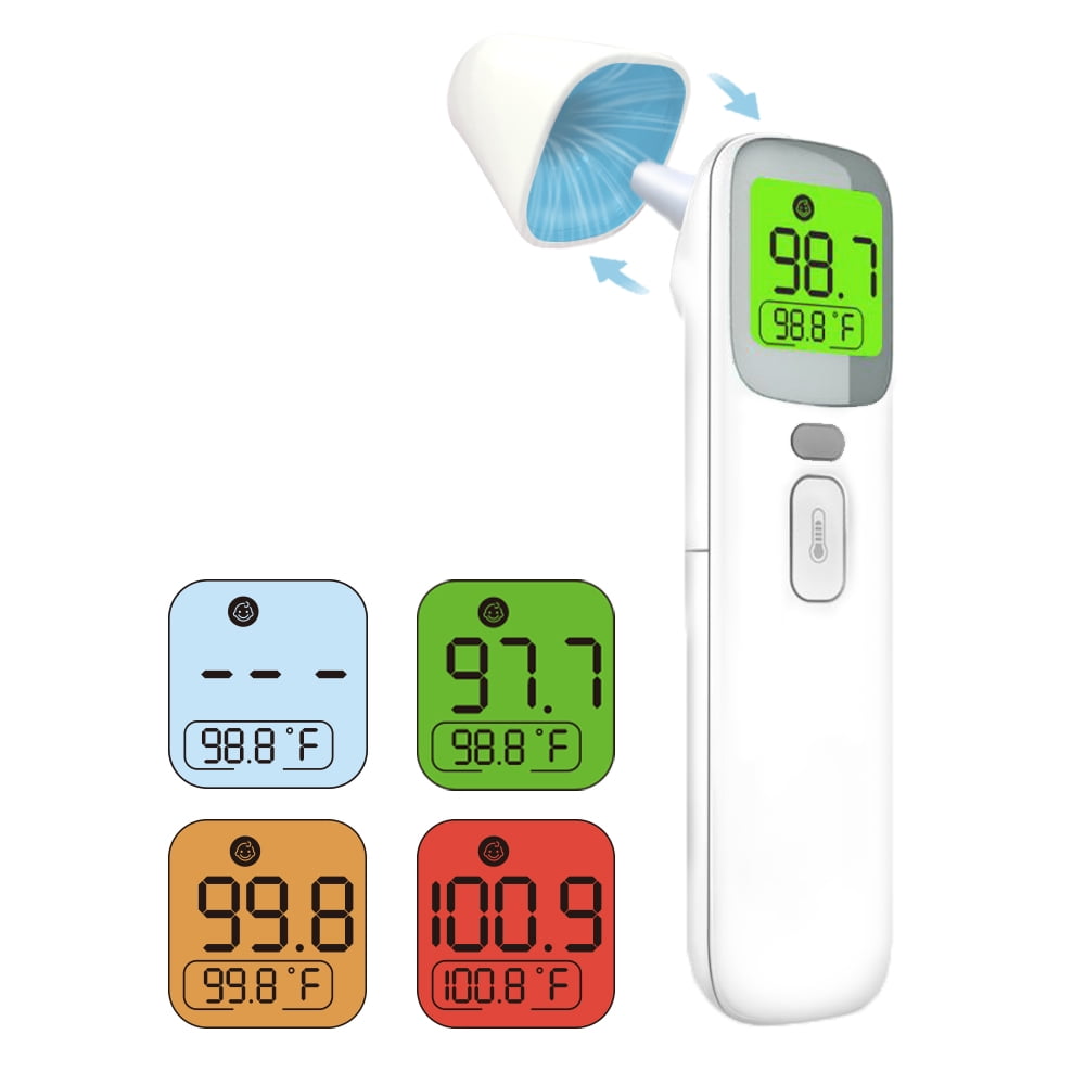 Touchless Digital Infrared Thermometer with Fever Alarm Thermometer for Adults and Kids Forehead 