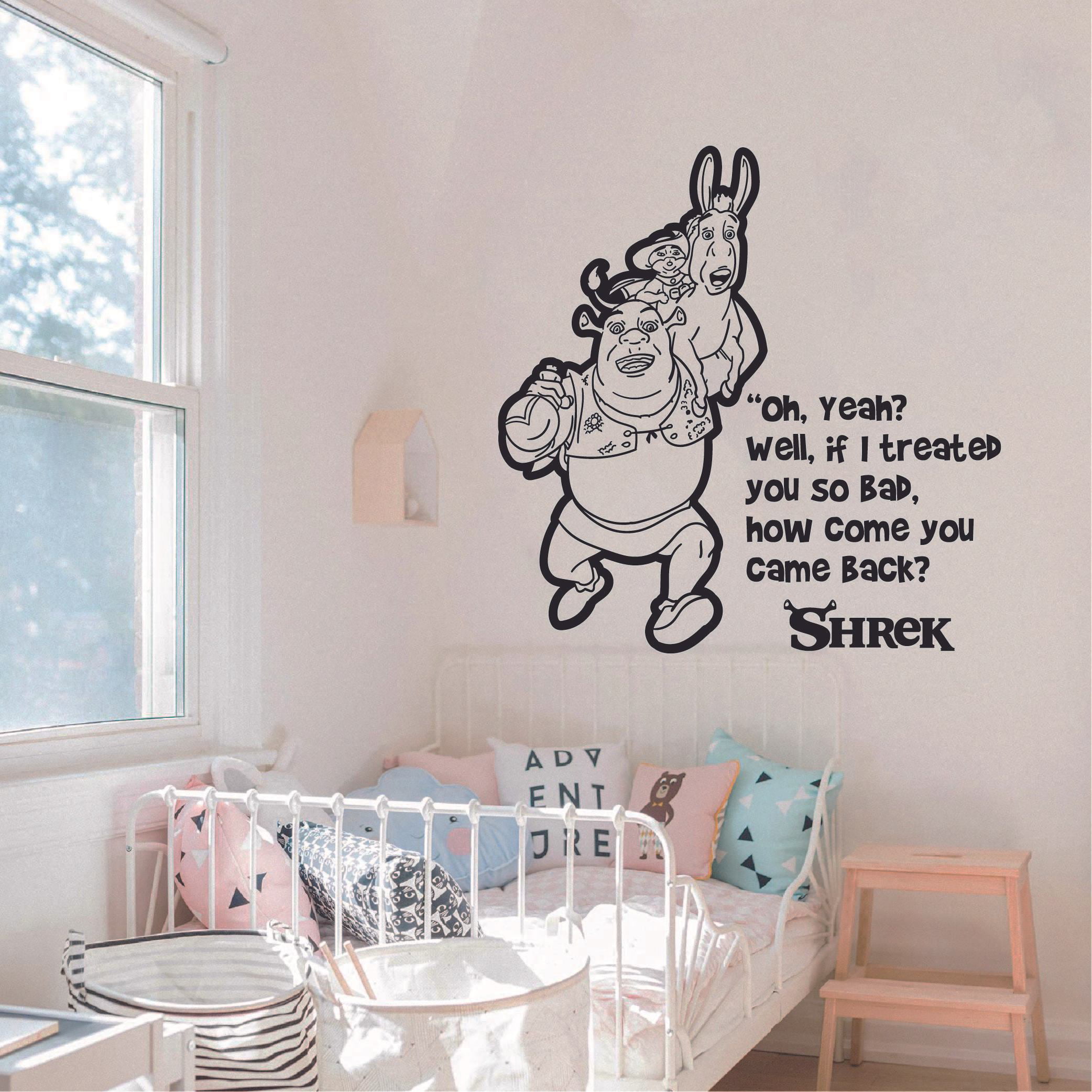 Shrek Wall Decal 3D Art Stickers Vinyl Room Bedroom Mural Kids Nursery 
