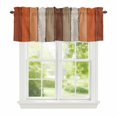thumbnail image 2 of Brown Orange Striped Window Valance for Kitchen, Modern Vintage Wood Texture Rectangle Rod Pocket Short Curtain for Small Windows, Light Filtering Decorative Valance, 54 x 18 Inch, 1 Panel, 2 of 9