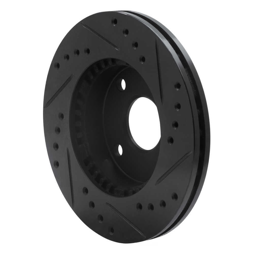 Dynamic Friction Company 633-54001L DFC Brake Rotor - Drilled And Slotted - Black