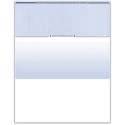 Compuchecks Blank Check Paper - 100 Business Checks Compatible with QuickBooks, Versacheck and laser, inkjet printers - Check stock on top and Paycheck Stub on Bottom (Blue Diamond)