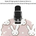 thumbnail image 4 of Square 2Pack PU Leather Rabbit and Polka Dots Cruise Luggage Tag with Privacy Cover and Name ID Tag for Travel Handbags Backpacks Luggage Tags, 4 of 6