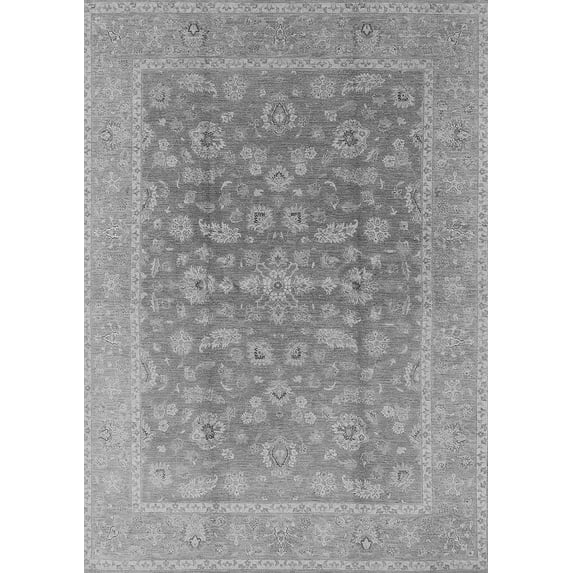 Ahgly Company Indoor Rectangle Oriental Gray Traditional Area Rugs, 8' x 10'