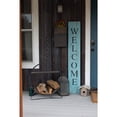 thumbnail image 4 of Rustic Light Aqua Blue Front Porch Welcome Sign, 4 of 5