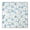 White-127, variant on Fitted Tablecloth Square Waterproof Vinyl with Daisy Floral Pattern, Boho Chic Design, Backing for Indoor Outdoor Table Use