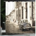 thumbnail image 4 of Ambesonne Vintage Car Shower Curtain, Old Car Cuba Street, 69"Wx70"L, Beige, 4 of 5
