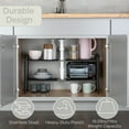 thumbnail image 2 of Home-Complete 2 Tier Under Sink Organizer with 8 Removable Panels (White), 2 of 6