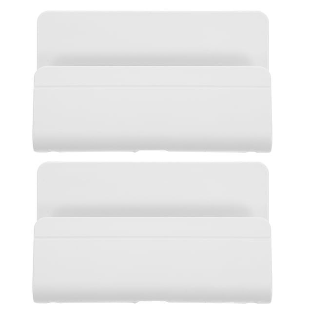 EeaseCA 2pcs Multifunctional Wall Mounted Phone Rack Phone Holder Bracket for Home Office Shop (White)
