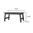 Mainstays Wood Rectangle Coffee Table, Black Finish