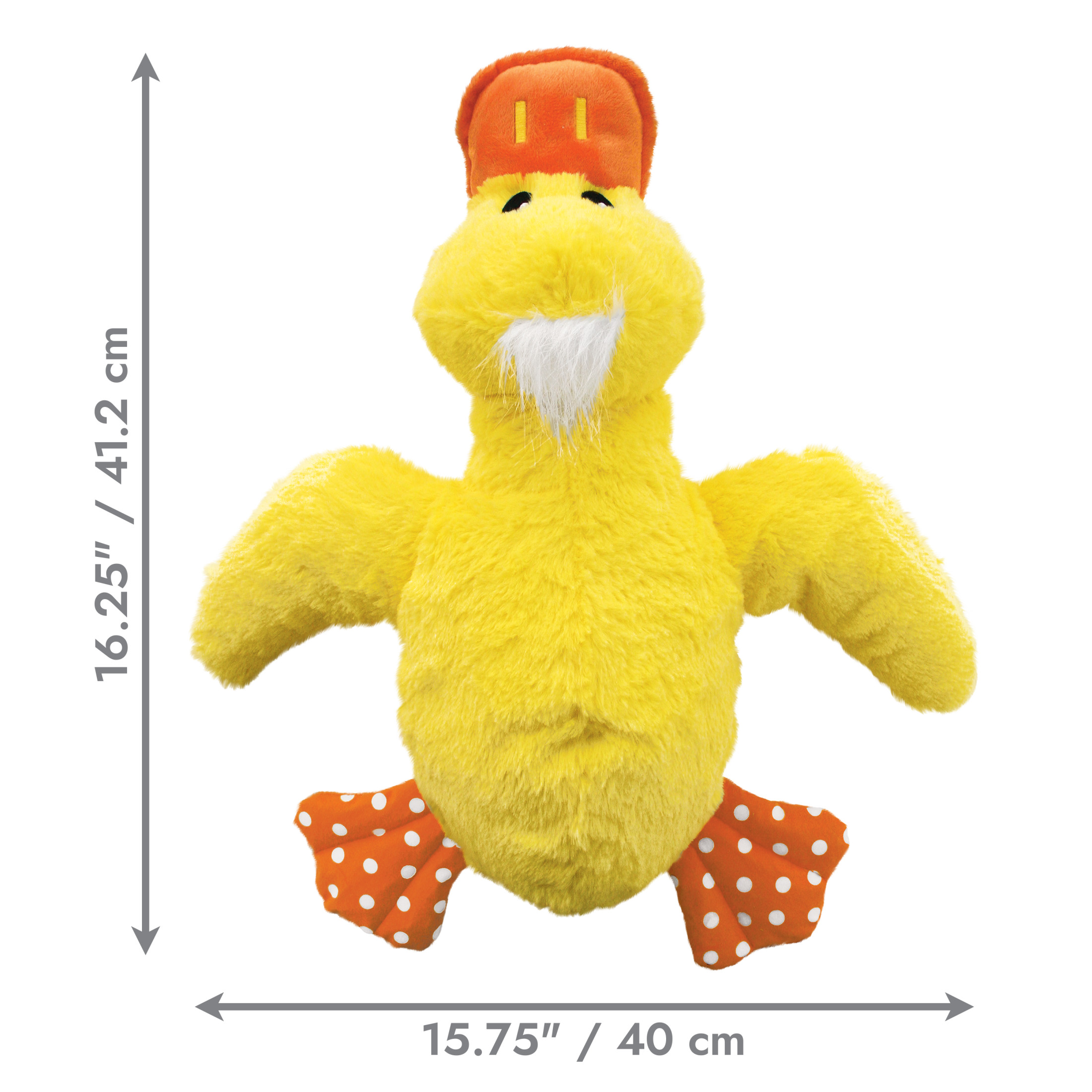 KONG® Comfort Squeaker Dog Toy, Yellow Duck, Jumbo Extra Large