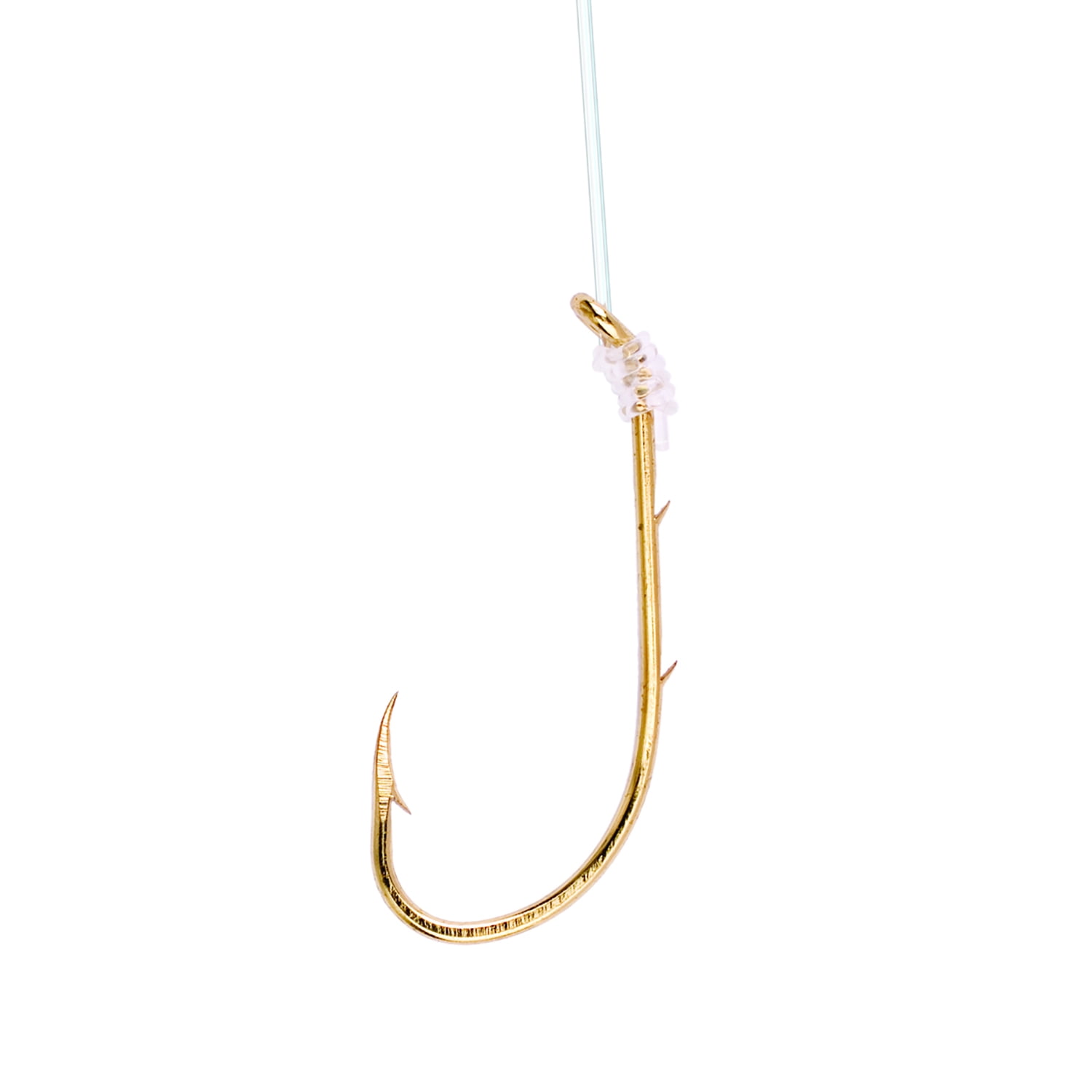 Lazer Sharp 9212H-5/0 18" Snelled Baitholder Hook, Gold, Size 6/0, 5 Pack