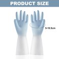thumbnail image 2 of Paquete de 3 guantes de limpieza reutilizables - Guantes para lavar platos con palmas en relieve - Guantes domésticos impermeables para lavandería, 2 of 5