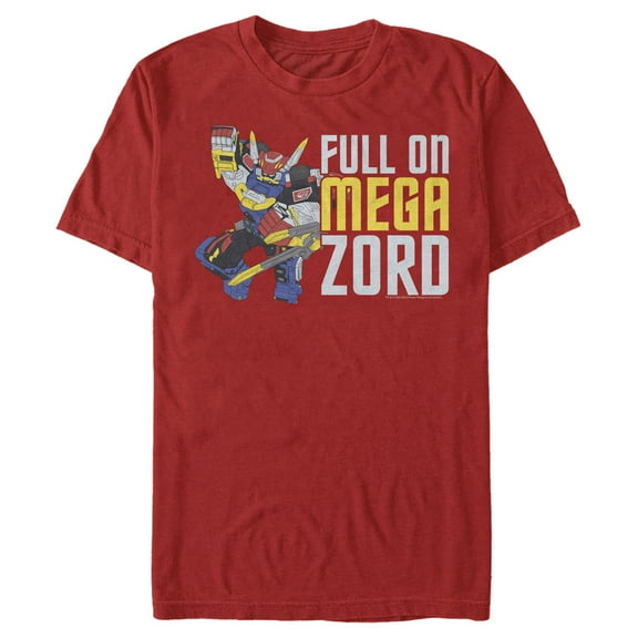 Men's Power Rangers Full On Megazord  Graphic Tee Red Small