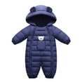 thumbnail image 2 of Cowsor Baby Winter Hooded Jacket – Solid Color (0-24M), 2 of 3