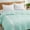 Green, variant on Puredown Lightweight Breathable Cooling White Down Comforter, Mesh Design Oversized Blanket, King, Green