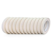 IDL Packaging 12 Rolls of 3/4" x 60 yards White Masking Tape for General Purpose, Natural Rubber