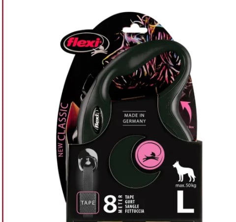 Flexi Tape Leash New Classic 8 m Black 11731