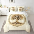 thumbnail image 2 of Erosebridal Gold Life Tree Bedding Sets Twin Size, Retro Branches Comforter Sets with Sheets, Botanical Decor, Reversible 7-Piece, 2 of 5