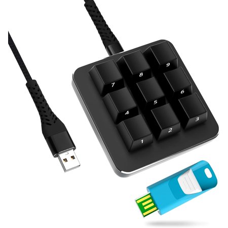 Mini One-Handed Mechanical Gaming Keyboard with 9 Fully Programmable ...