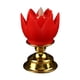 thumbnail image 1 of Lámpara de loto colorida y creativa, funciona con pilas, sagrada para el altar budista. rojo, 1 of 9