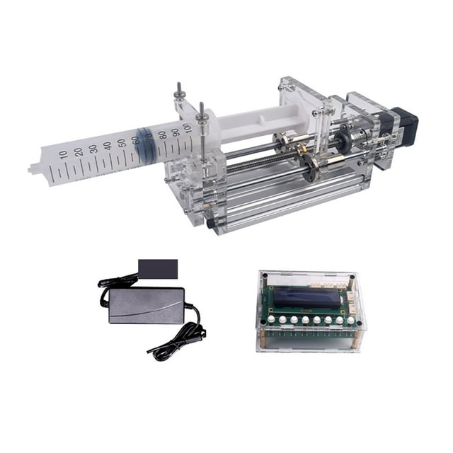 1-150ML Laboratory Micro Syringe Pump Desktop Precision Electric Injection Pump Mini Propel Pump Liquid Glue Dispenser DC 12V ,Simple to Hookup