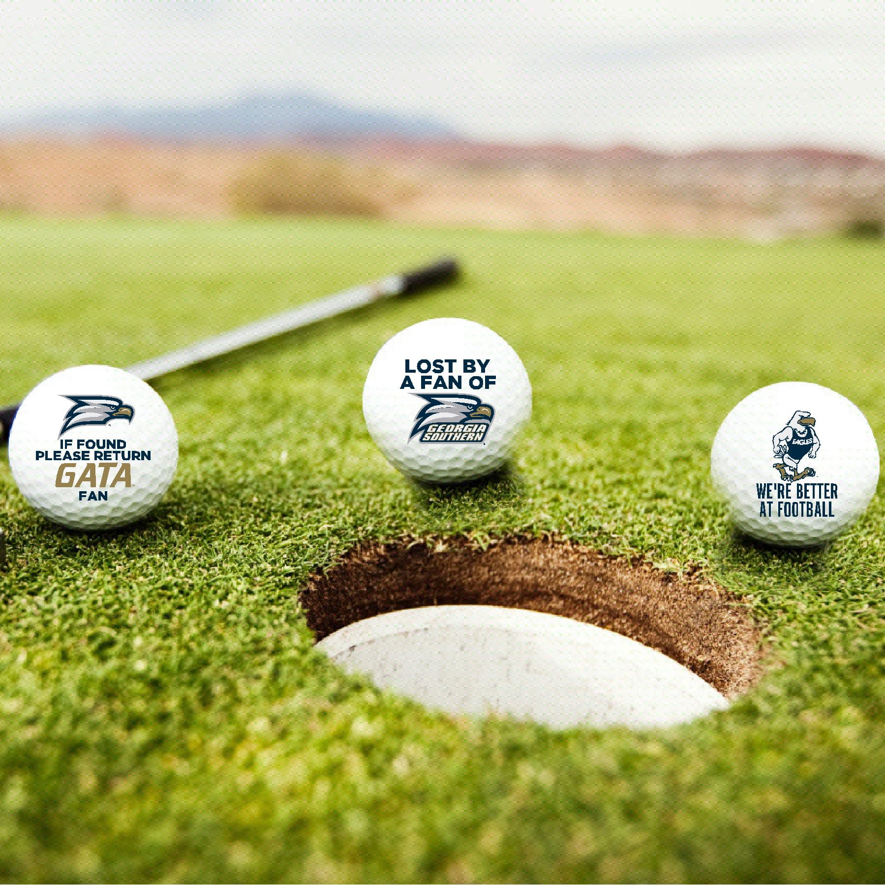 Georgia Southern University Eagles Edition Funny Officially Licensed NCAA Taylormade Distance+ Golf Balls 12-Pack (Dozen)