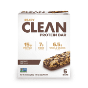 Ready Clean Protein Bar, Chocolate Chip, 5 Count Bars ( 4 Box )