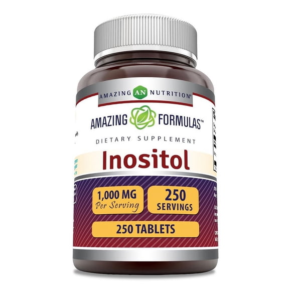 Amazing Formulas Inositol 1000 mg 250 Tablets Supplement | Non-GMO | Gluten Free | Made in USA