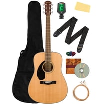 Fender CD-60S Solid Top Dreadnought Acoustic Guitar, Left Handed - Natural w/ Gig Bag