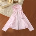 thumbnail image 2 of abtuhar Girls Rain Jacket,Toddler Jacket,Fashionable Ice Silk Sun Protection Hooded Thin Jacket for Boys And Girls Pink 8 Years, 2 of 4
