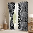 thumbnail image 3 of Feelyou 3D Grey Leopard Black Out Curtains, Fashion Cheetah Print Curtains Pack of 2 (42x63 Each), Jungle Wildlife Animal Bedroom Curtains, Curtains and Drapes Decor, 3 of 6