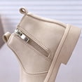 thumbnail image 6 of BXJX Girls Ankle Boots, Non-Slip Casual Zipper Thick Sole Fall Winter Boots Beige Size 11 Little Kids, 6 of 8