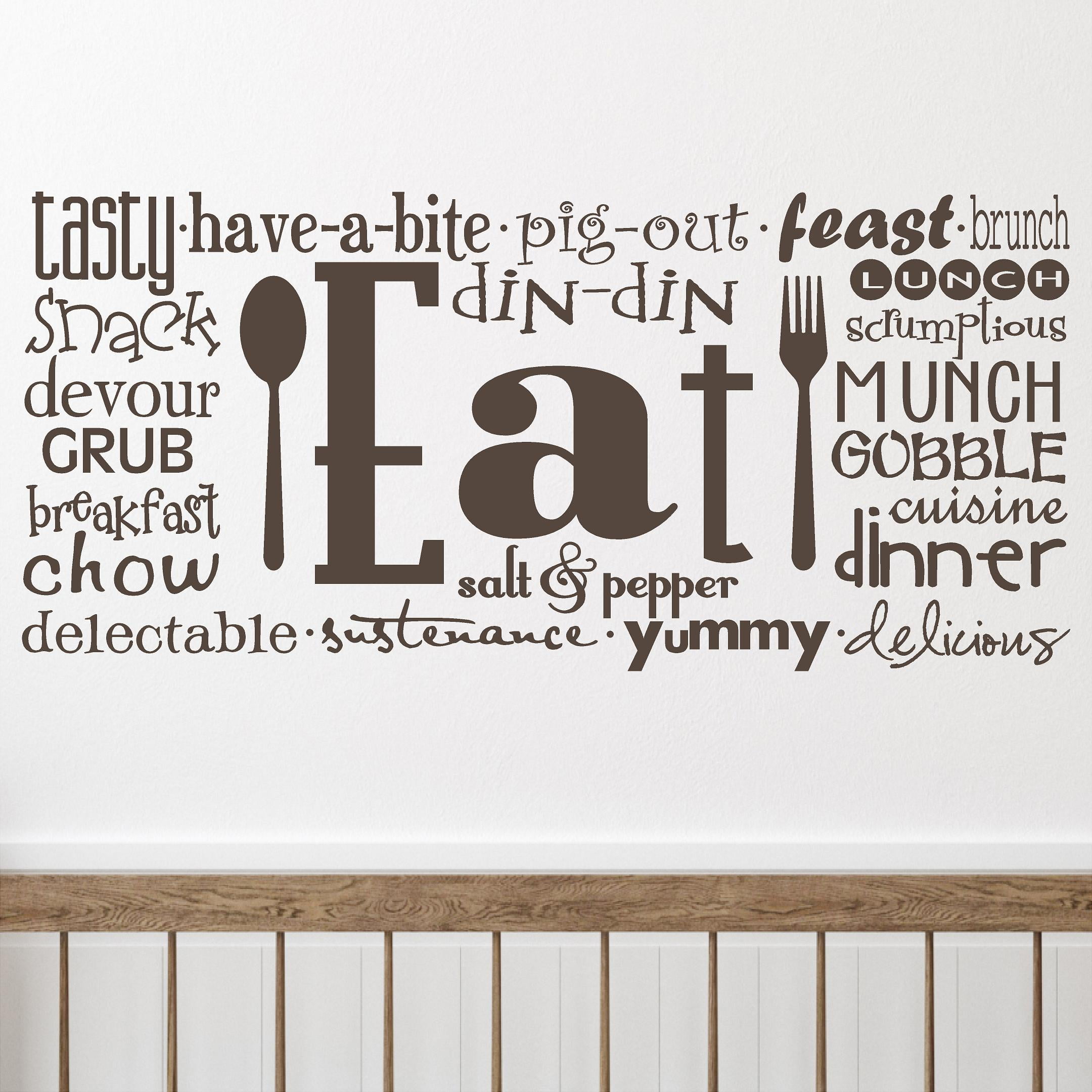 Eat Phrases Tasty Feast Delicious Breakfast Lunch Dinner Gobble Munch ...