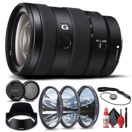 Sony E 16-55mm f/2.8 G Lens (SEL1655G) + Filter Kit + Cap Keeper + Cleaning Kit + More