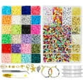 thumbnail image 1 of 7905 Pcs Perles en Argile Polymère Fl Perles Rondes Perles Lettres Perles de Rocaille, 1 of 8