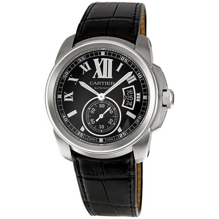 Cartier-Mens-43mm-Black-Calfskin-Band-Steel-Case-Anti-Reflective-Sapphire-Automatic-Analog-Watch-W7100041