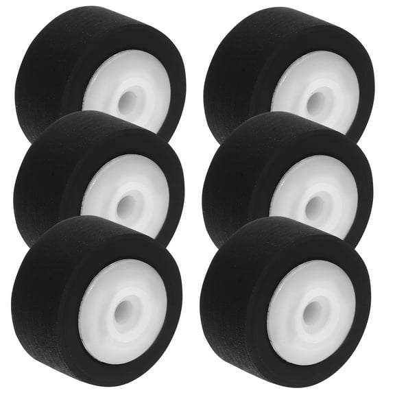 OFFIGAM 6-Pack Black Rubber Pinch Rollers for Cassette Tape Player Repair and Replacement Parts