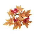 thumbnail image 2 of Taotanxi Pumpkins Candle Rings Wreaths Fall Candle Rings HalloweenThanksgiving Day Ring Holder with Maple Leaves Wreath Mini Autumn Artificial for Wedding,Door Tabletop Decoration, 2 of 7