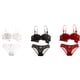 thumbnail image 4 of Minnieouse Conjunto de sujetadores Bralette de encaje de moda Cierre trasero Correa ajustable Push Up Ropa interior Amigable con la piel Deep-V Type2 NO2, 4 of 6
