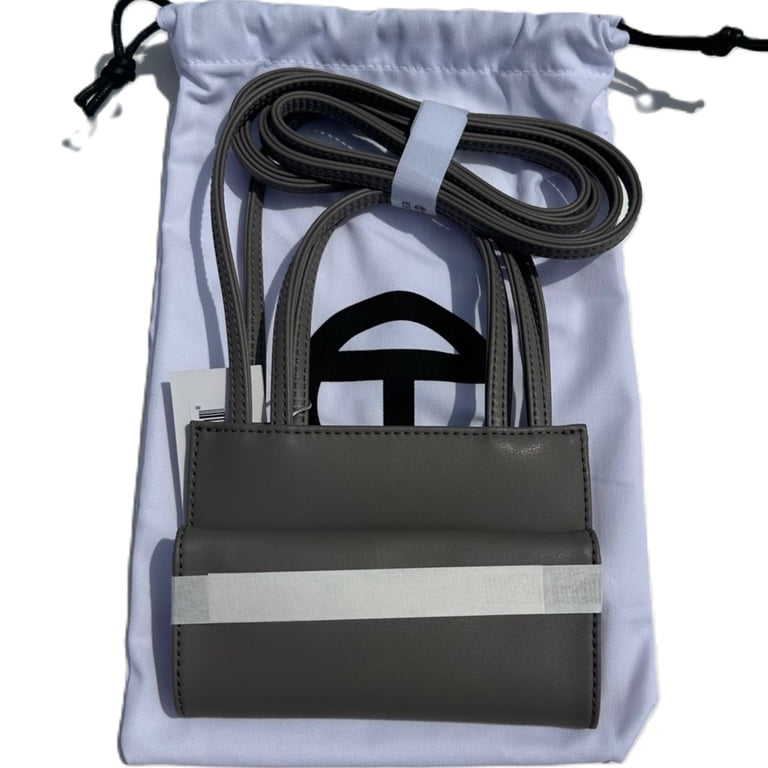 Telfar Small Gray Shopping Bag Double Strap Crossbody - Walmart.com